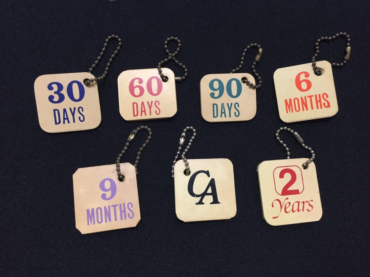 Cocaine Anonymous sobriety key tag