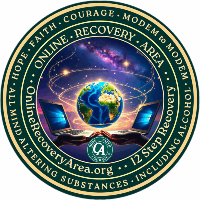 cocaine anonymous online recovery area logo and theme